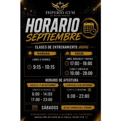 Horario de Septiembre